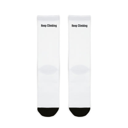 Bruntee Built To Rise Crew Socks - Motivational Athletic Socks - Keep Climbing
