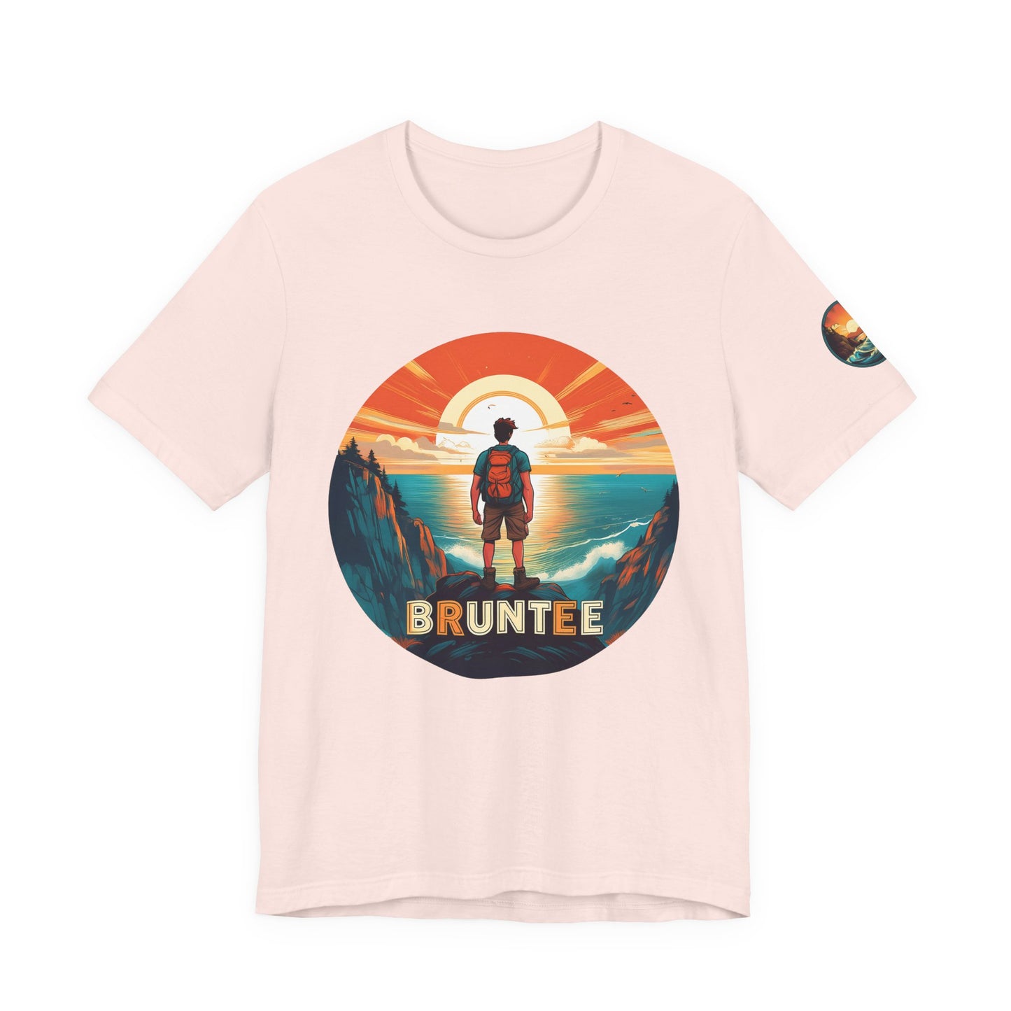 Men’s Retro Adventure Tee – Bruntee Graphic Shirt, Summer Travel & Beach Style, Gift for Explorers