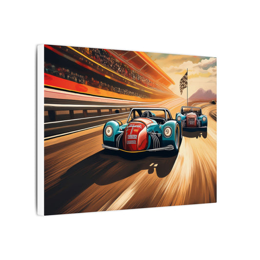 Racing Car Canvas Wall Art – Motorsport Home Decor, Vintage Racing Artwork, Car Enthusiast Gift, Dynamic Wall Decor
