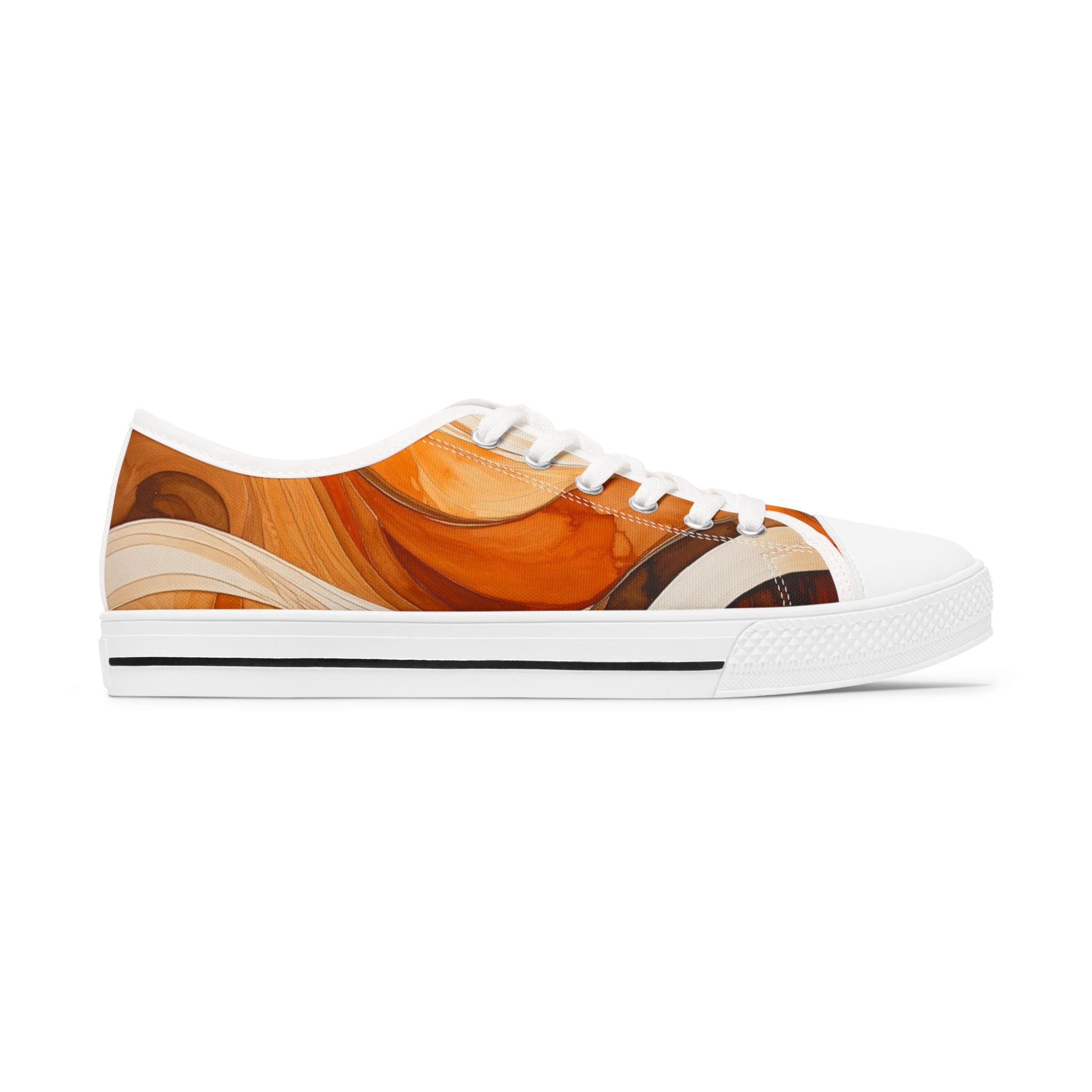Autumn Abstract Women’s Low Top Sneakers | Stylish Casual Footwear, Comfortable Everyday Shoes & Unique Gift for Her