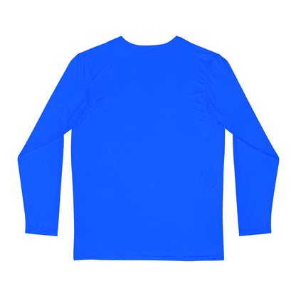 Bruntee Men’s Chest Logo Long Sleeve Shirt – Electric Blue | Lightweight Quick-Dry Performance Top