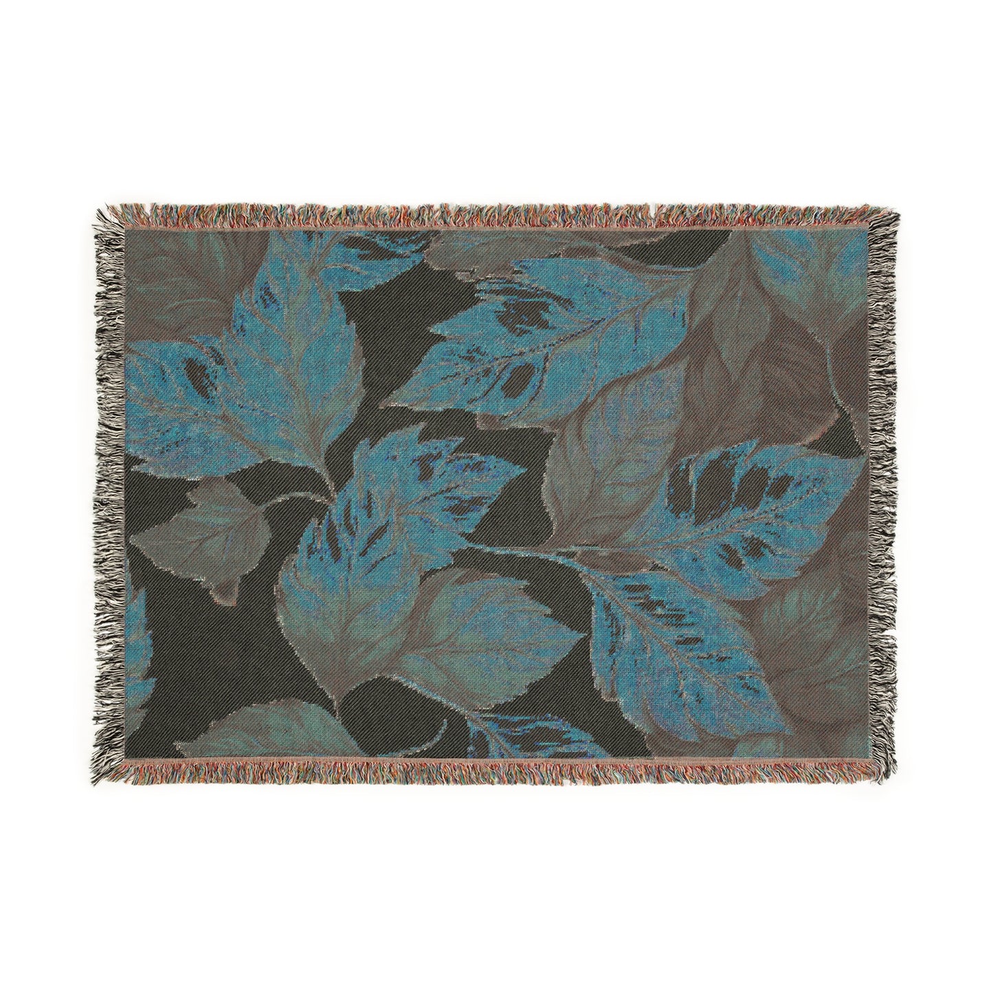 Autumn Leaves Woven Blanket – Cozy Cotton Throw, Fall Home Décor, Seasonal Gift