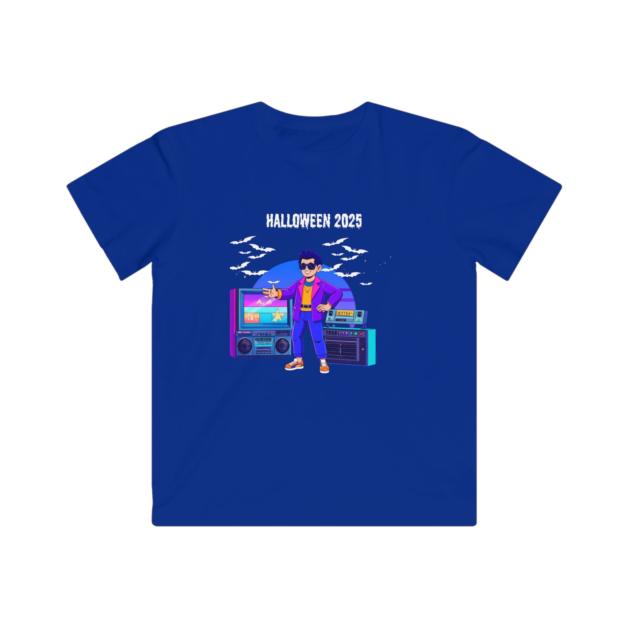 Retro Halloween Kids Tee | Fun Costume Shirt for Kids, Trendy Halloween 2025 Apparel, Party Graphic T-Shirt