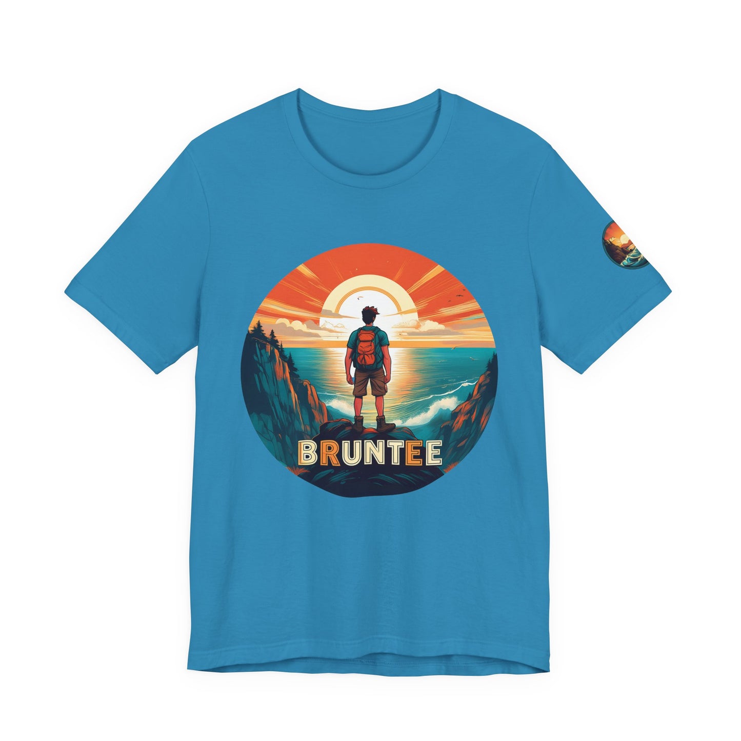 Men’s Retro Adventure Tee – Bruntee Graphic Shirt, Summer Travel & Beach Style, Gift for Explorers