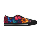 Vibrant Floral Women's Sneakers - Colorful Low Tops for Casual & Festival Wear