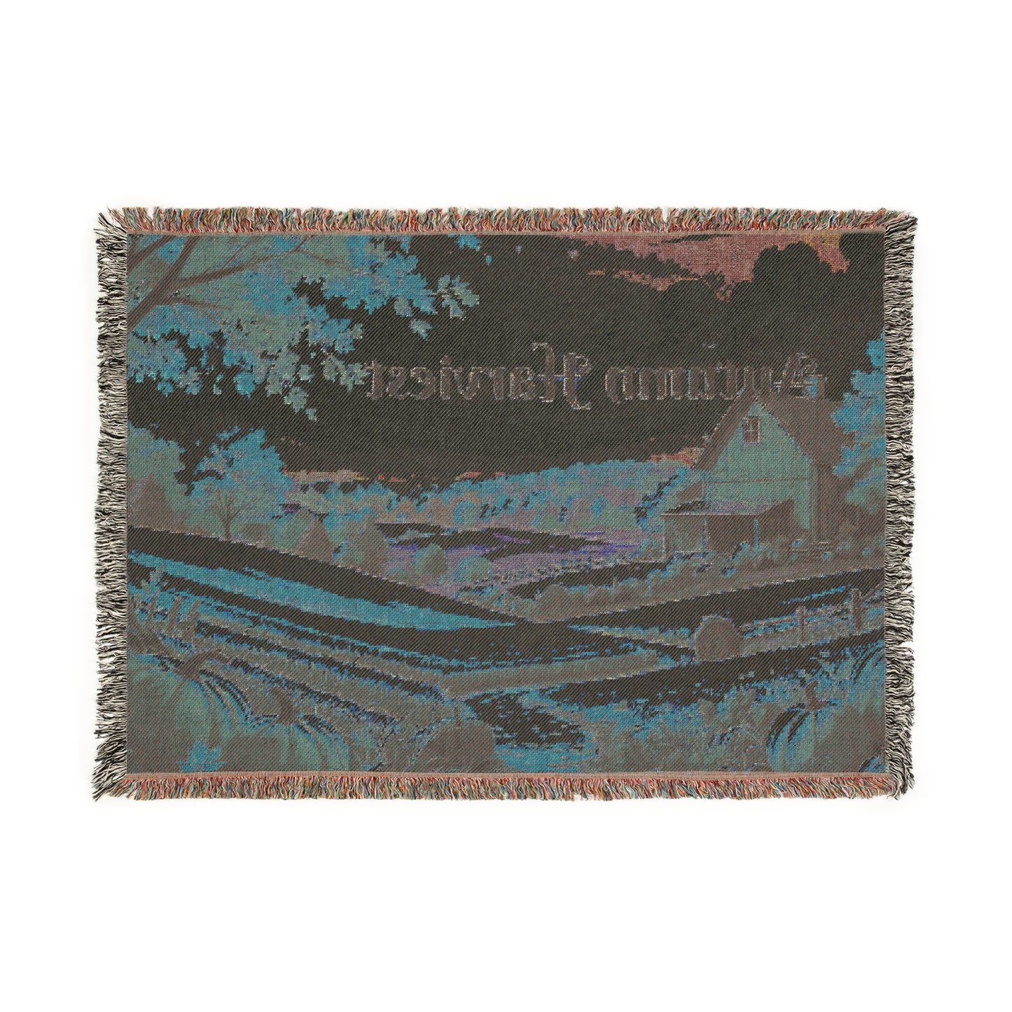 Harvest Season Woven Blanket – Cozy Autumn Throw, Rustic Fall Décor