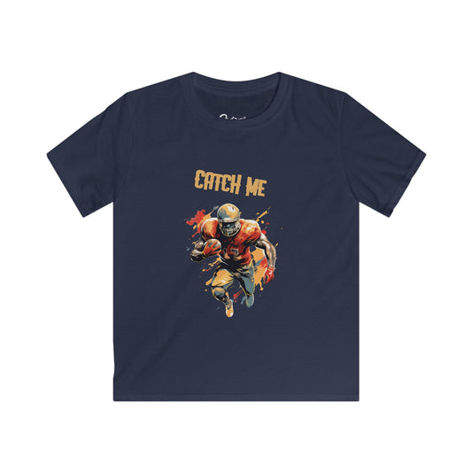 Youth Sports Graphic Tee – Catch Me Design, Active Kids T-Shirt, Birthday Gift, Cool Play Clothes