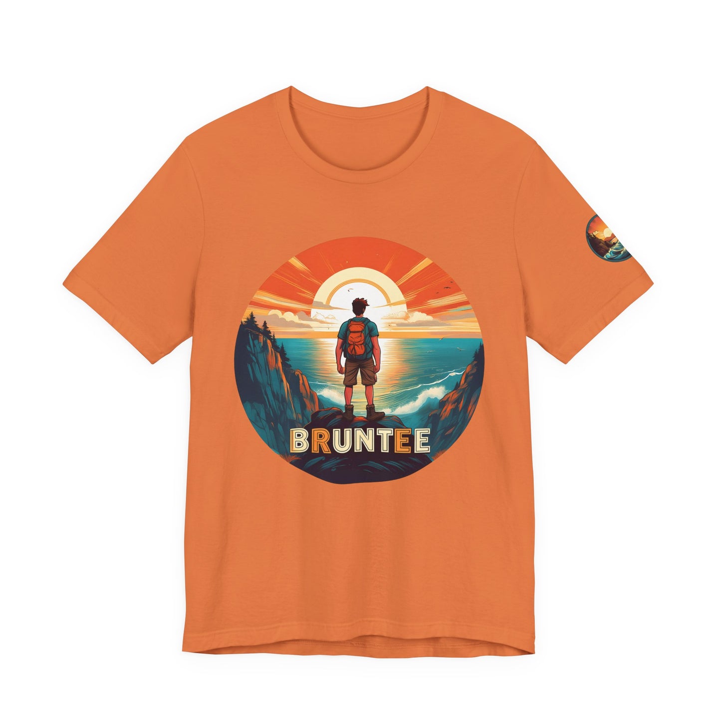 Men’s Retro Adventure Tee – Bruntee Graphic Shirt, Summer Travel & Beach Style, Gift for Explorers