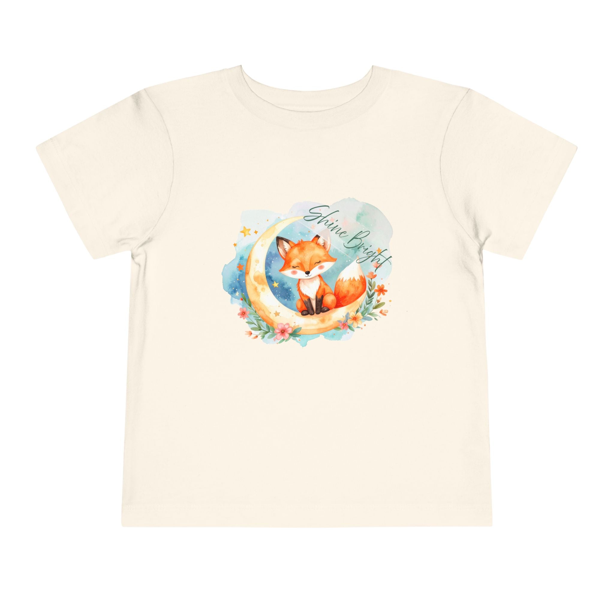 Bruntee Toddler Fox Moon Shirt – Cute Kids Animal Tee, Toddler Gift, Toddler Nature Lover Apparel