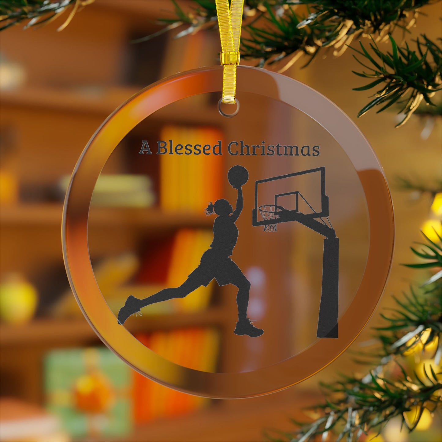 Basketball Glass Ornaments, Holiday Decorations, Christmas Gifts, Personalized Keepsakes, Sports Tree Decor, Unique Gifts for Him