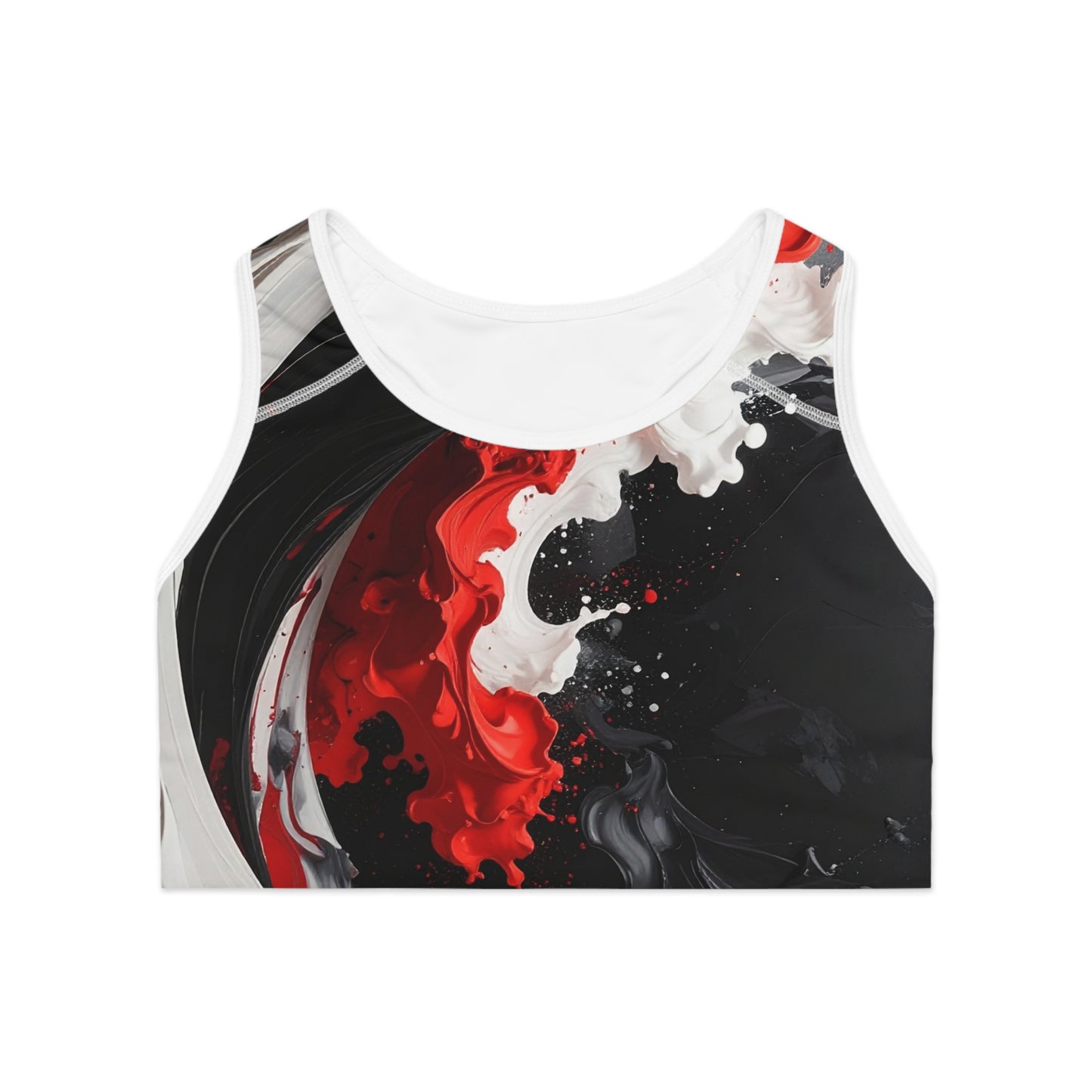 Bruntee Bold Abstract Sports Bra – Stylish Women’s Fitness & Yoga Top