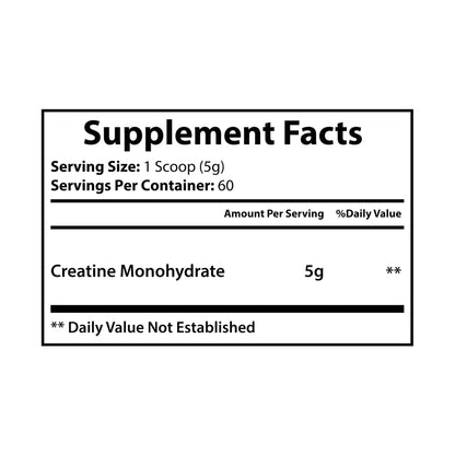 Creatine Monohydrate Supplement (300g) | Built to Rise Strength Series