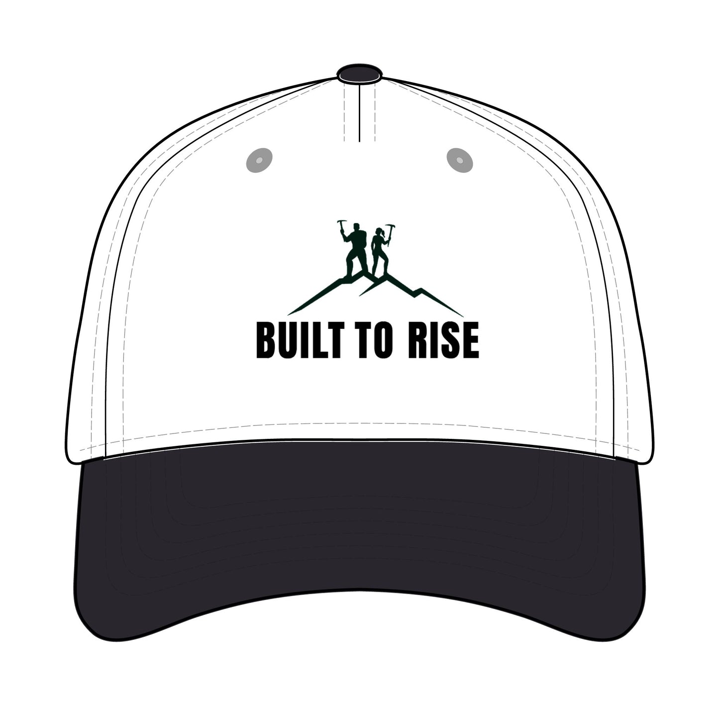 Built to Rise Adventure Cap – Motivational Baseball Hat, Outdoor & Fitness Headwear for Everyday Inspiration