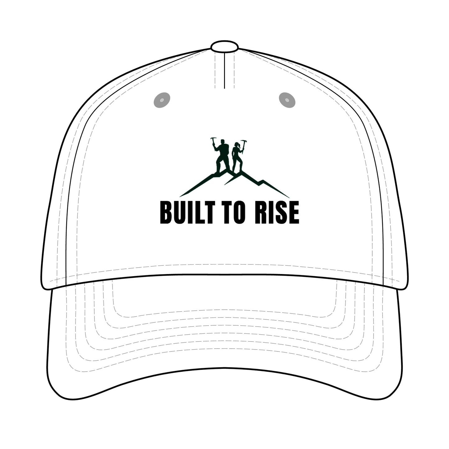 Built to Rise Adventure Cap – Motivational Baseball Hat, Outdoor & Fitness Headwear for Everyday Inspiration