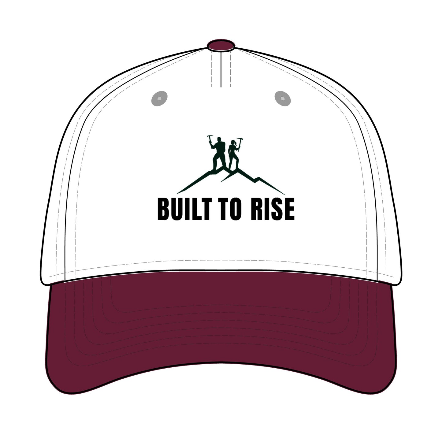 Built to Rise Adventure Cap – Motivational Baseball Hat, Outdoor & Fitness Headwear for Everyday Inspiration
