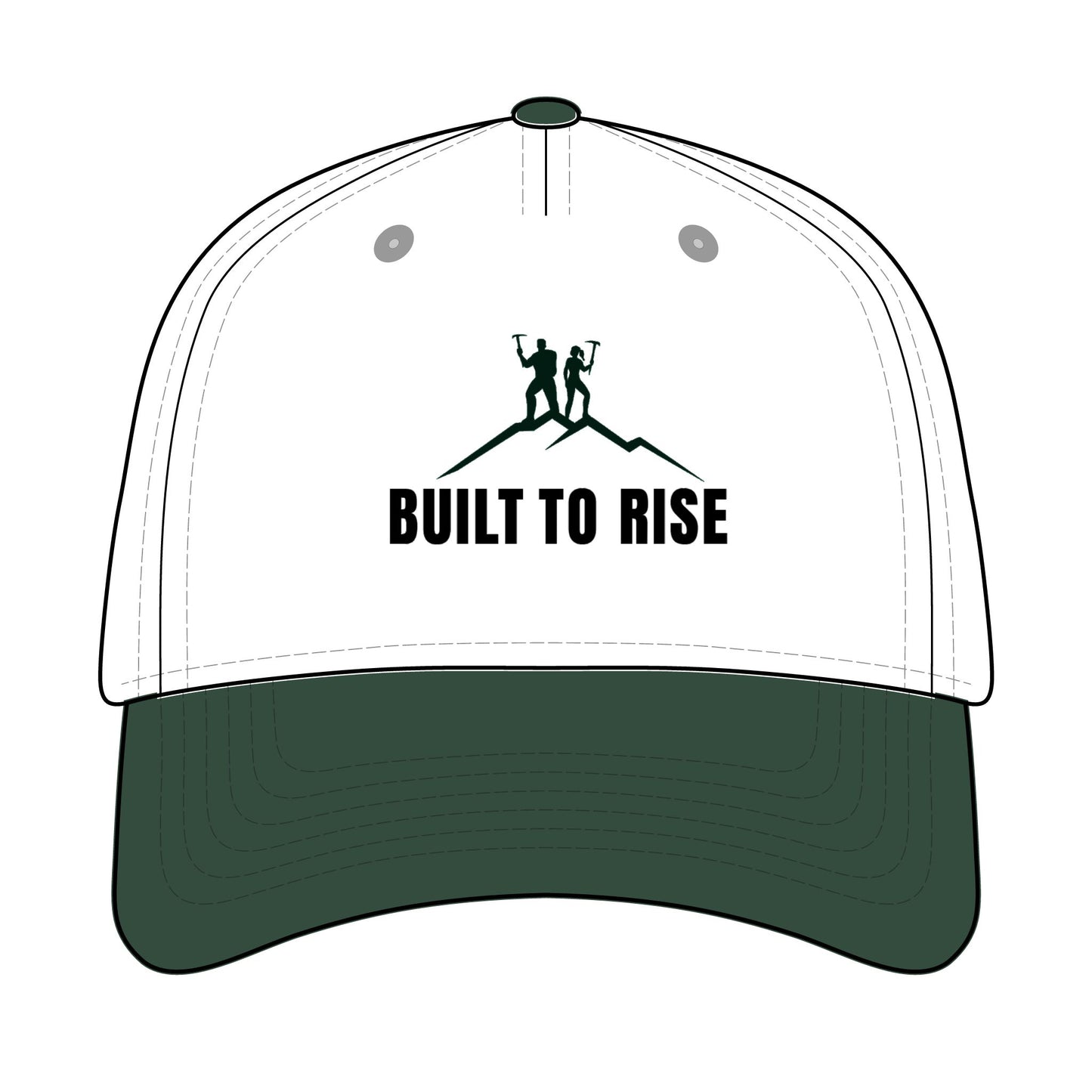 Built to Rise Adventure Cap – Motivational Baseball Hat, Outdoor & Fitness Headwear for Everyday Inspiration