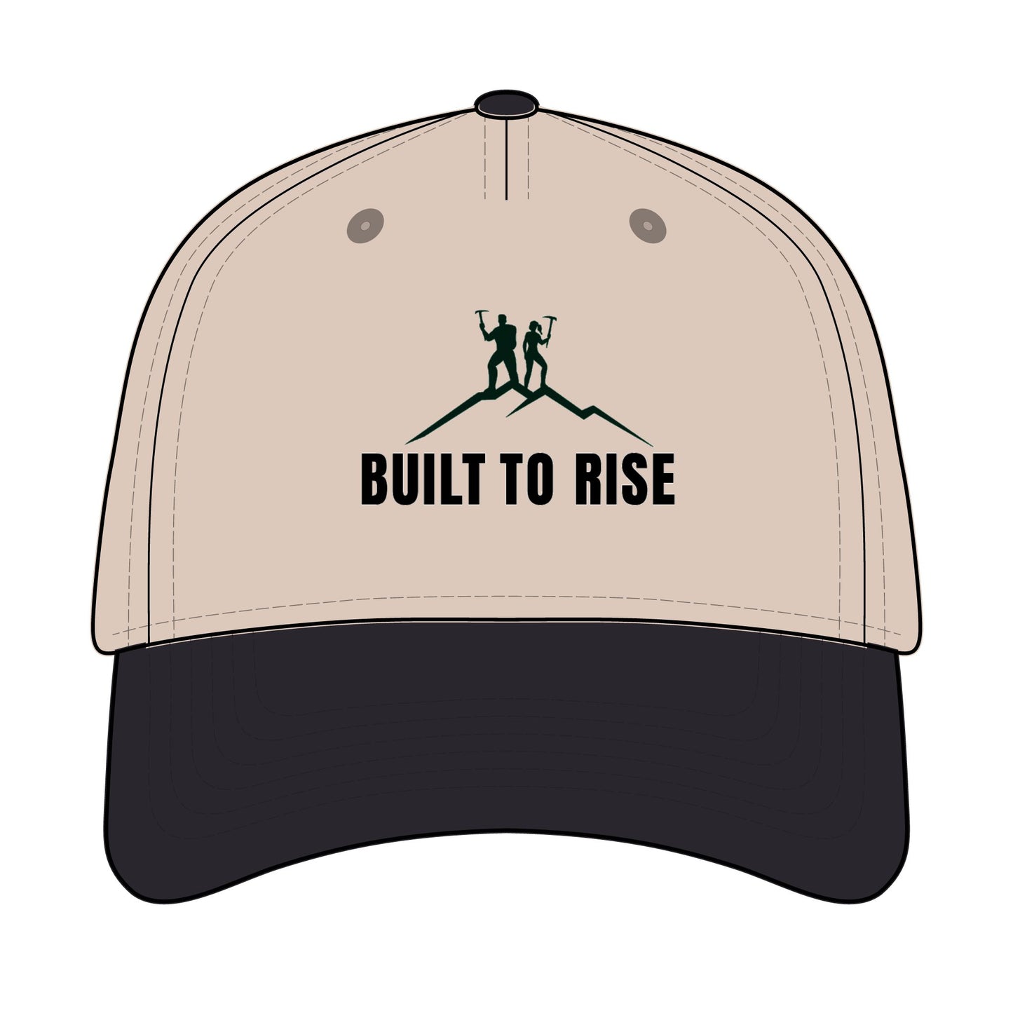 Built to Rise Adventure Cap – Motivational Baseball Hat, Outdoor & Fitness Headwear for Everyday Inspiration