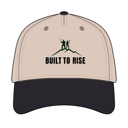Built to Rise Adventure Cap – Motivational Baseball Hat, Outdoor & Fitness Headwear for Everyday Inspiration