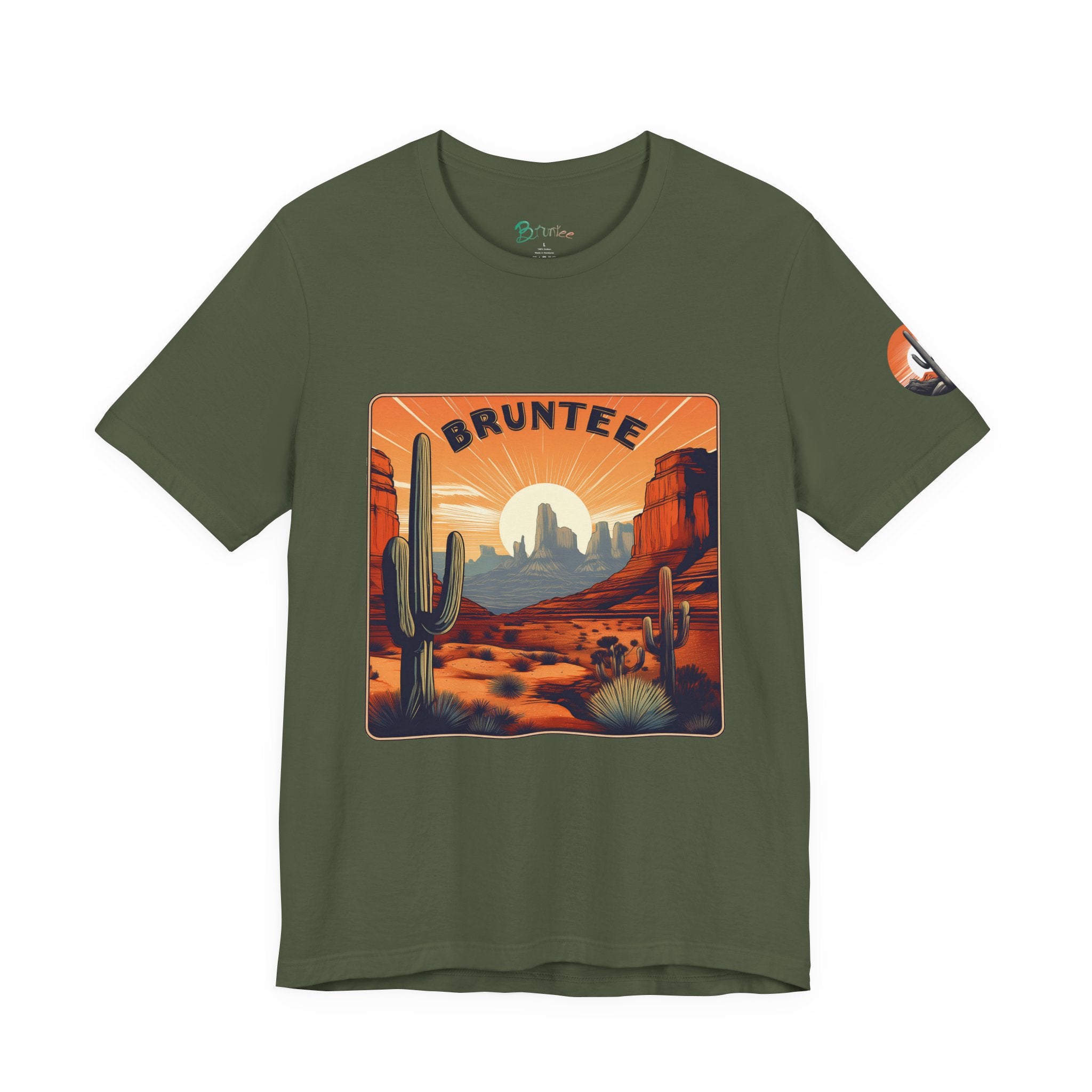 Desert Sunset Cactus T-Shirt – Unisex Graphic Tee, Hiking & Travel Apparel, Gift for Nature Lovers