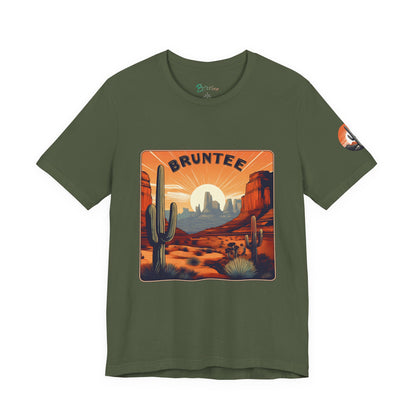 Desert Sunset Cactus T-Shirt – Men's Graphic Tee, Hiking & Travel Apparel, Gift for Nature Lovers