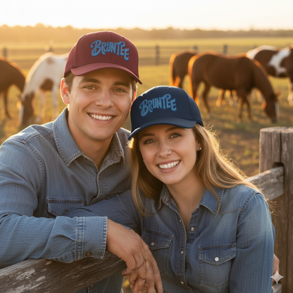 Bruntee Embroidered Trucker Hat for Men & Women | Classic Mesh Back Cap | Everyday Lifestyle Hat