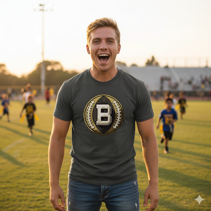 Bruntee Athletics Vintage ’98 Tee | Distressed Collegiate Heavyweight Emblem Shirt