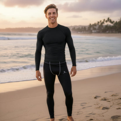 Bruntee Built To Rise Men's Leggings | Graphite Grey Soft 4-Way Stretch Activewear