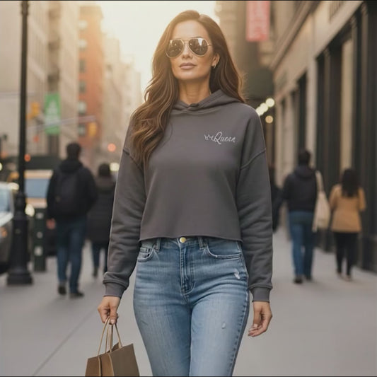 Bruntee Queen Crop Hoodie